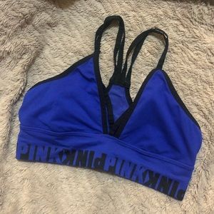 Victoria secret PINK sports bra royal blue medium